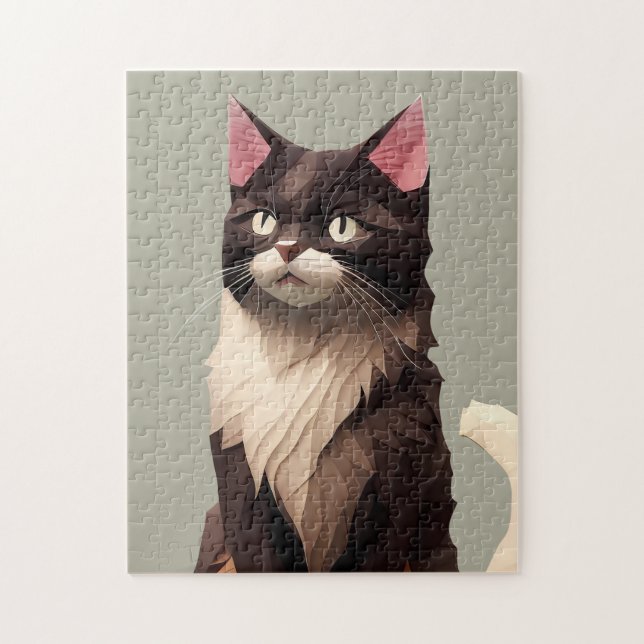 Puzzle Papier de chat Coupe Art Animaux de compagnie Food (Vertical)