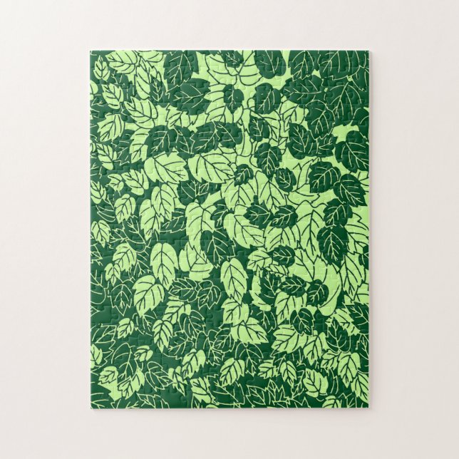 Puzzle Papier japonais, émeraude et vert citron (Vertical)