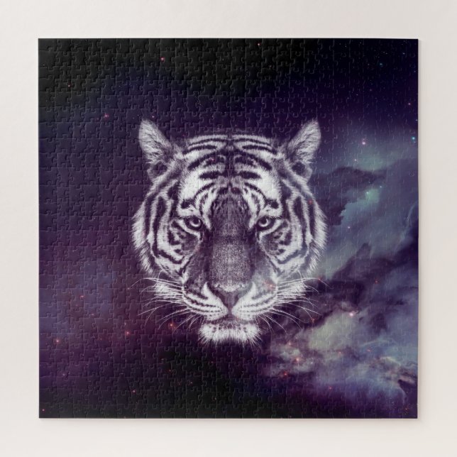 Puzzle Papier peint Galaxy Tiger Face (Vertical)