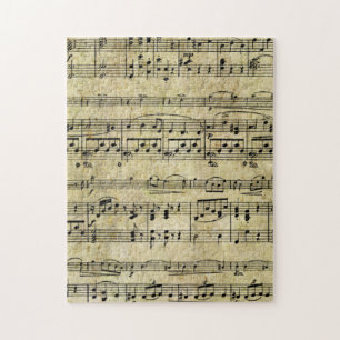 Puzzle Papier peint victorien de feuille de musique