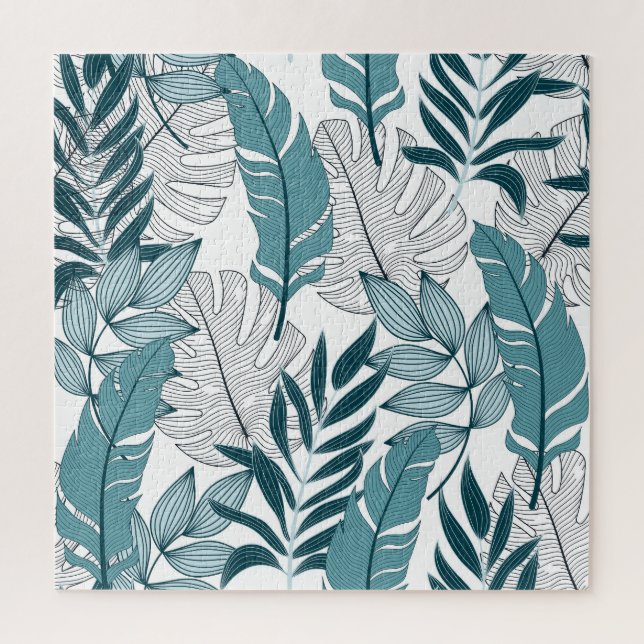Puzzle Papier peint Vintage Plante tropical. (Vertical)