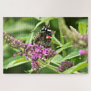 Puzzle Papillon Amiral Rouge