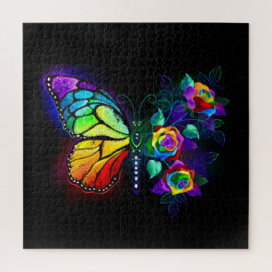 Puzzle Papillon arc-en-ciel