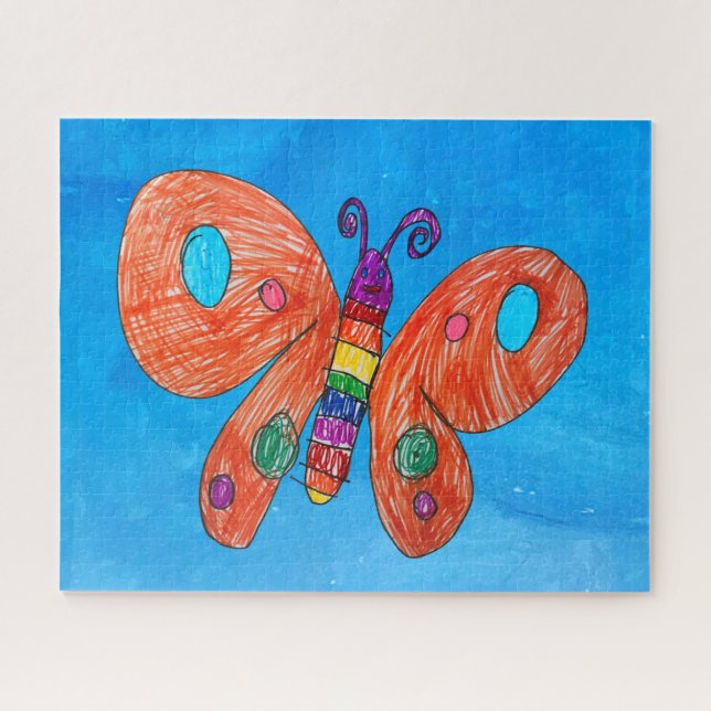 Puzzle Papillon Art par Enfants (Horizontal)