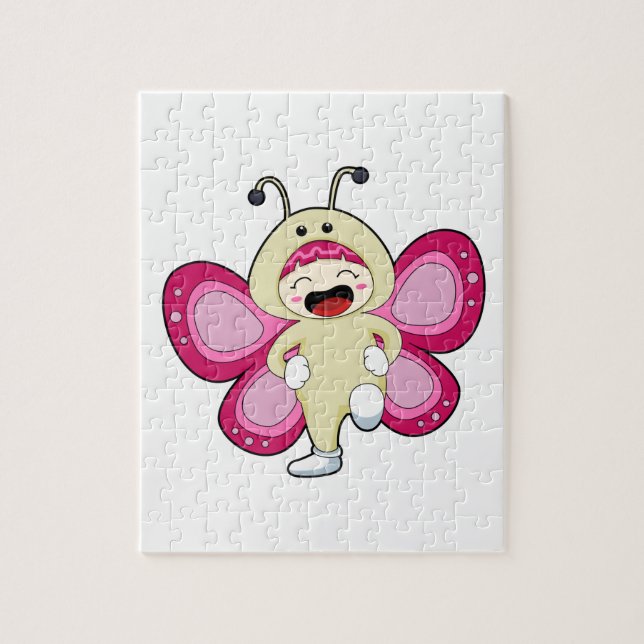 Puzzle Papillon avec costume (Vertical)