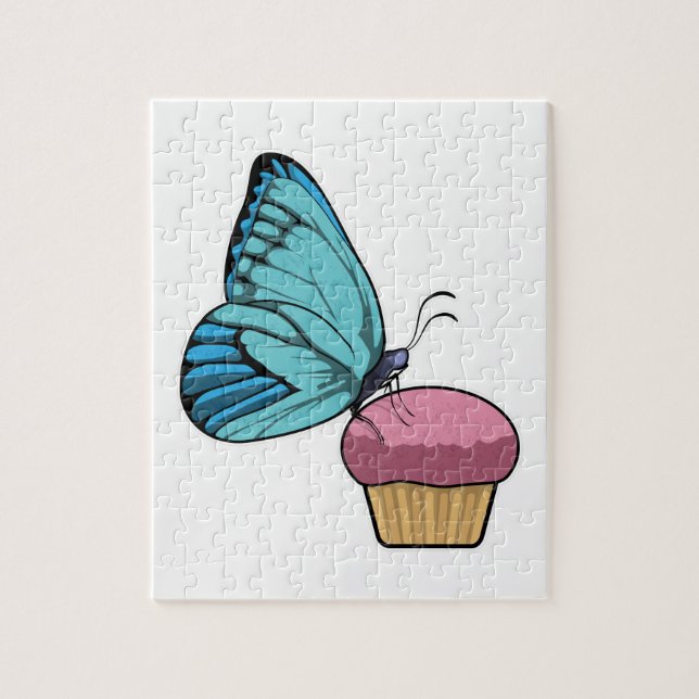 Puzzle Papillon avec muffin (Vertical)