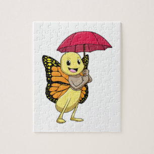 Puzzle Papillon avec parapluie
