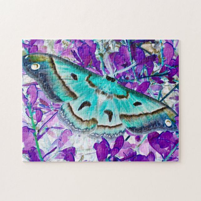 Puzzle papillon bleu (Horizontal)