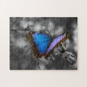 Puzzle Papillon bleu pourpre