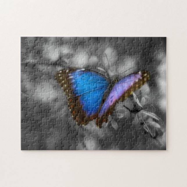 Puzzle Papillon bleu pourpre (Horizontal)