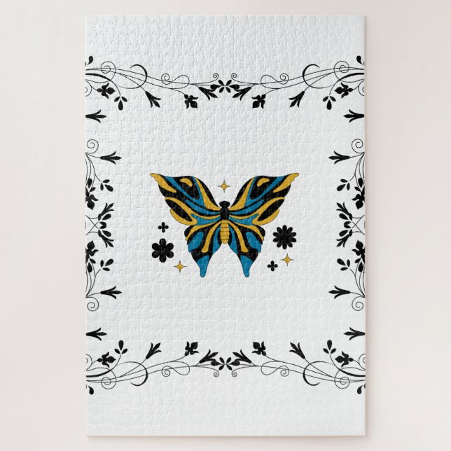 Puzzle Papillon Crépusculaire – Harmonie de Contraste Flo (Vertical)
