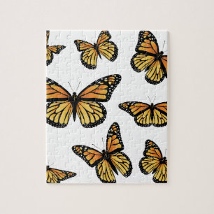 Puzzle Papillon de monarque orange