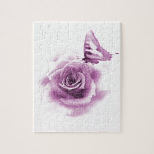 Puzzle Papillon de rose de pourpre