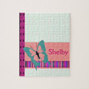 Puzzle Papillon de turquoise