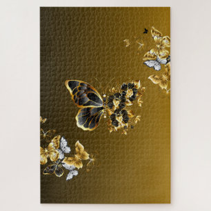 Puzzle Papillon doré de minuit – Éclat botanique
