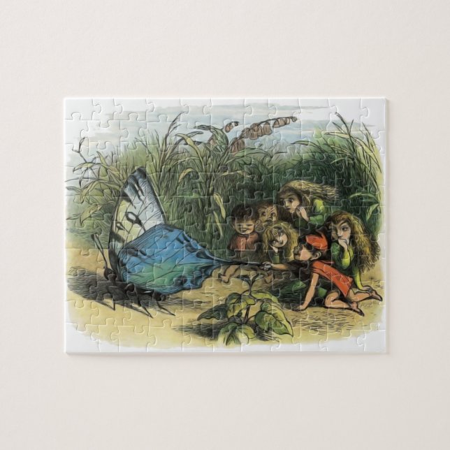 Puzzle Papillon Elf Art Cute Elves Papillons (Horizontal)