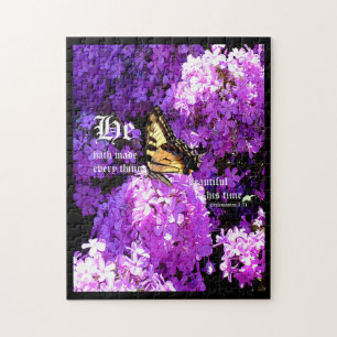 Puzzle Papillon et Phlox, Ecclésiaste 3:11