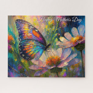 Puzzle Papillon Fleur Sauvage Lever de Soleil Fête des Mè