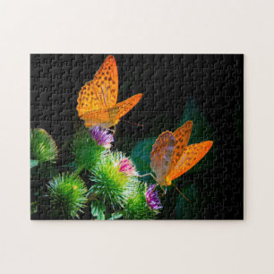 Puzzle Papillon Fritillaire Bordé D'Argent.
