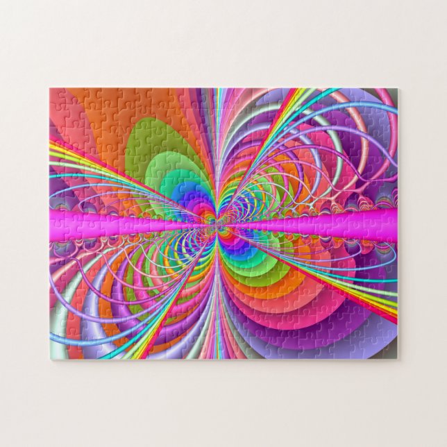 Puzzle Papillon lunatique - art de fractale (Horizontal)