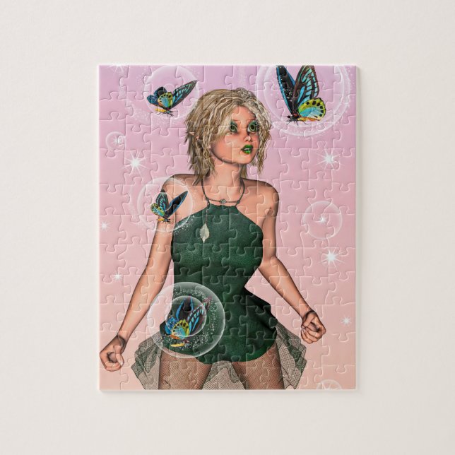 Puzzle Papillon scintillant Fée Fantaisie Art (Vertical)