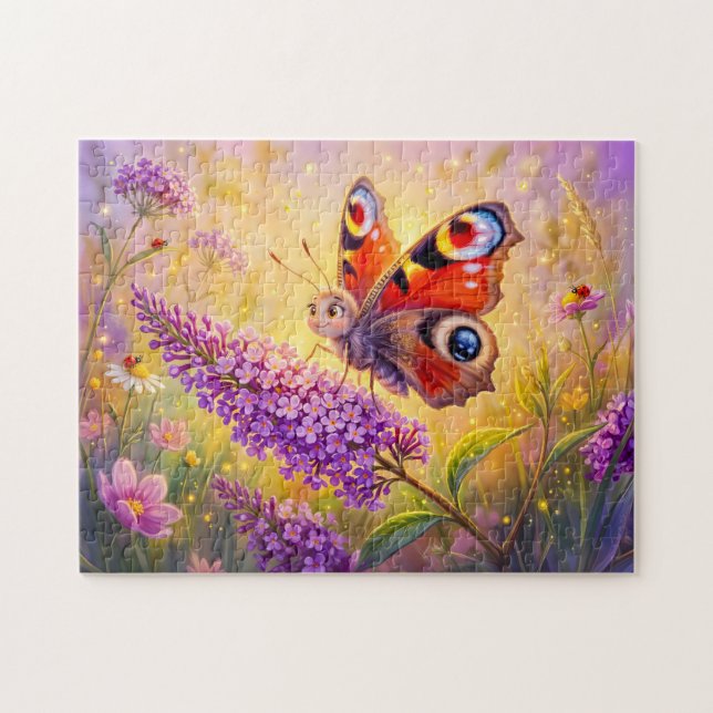 Puzzle Papillon sur lilas d'été en fin d'été (Horizontal)