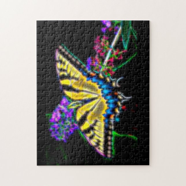 Puzzle papillon Swallowtail stylisé (Vertical)