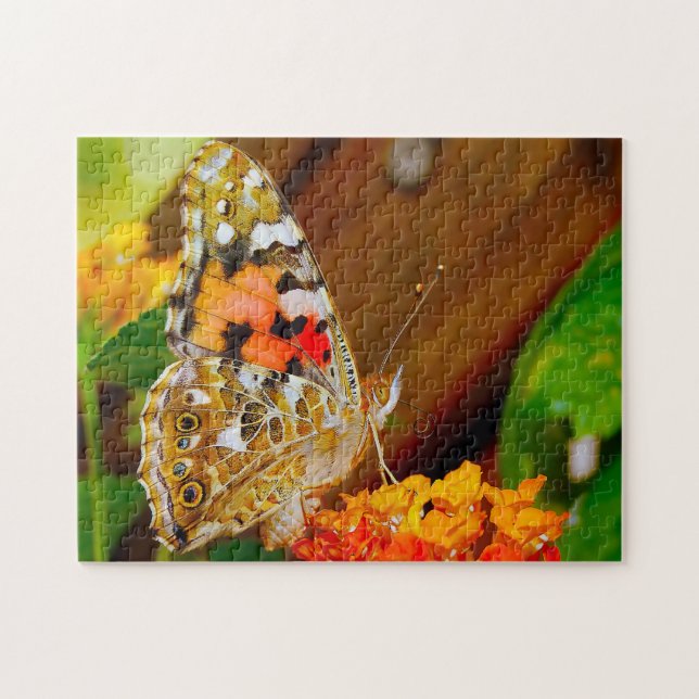 Puzzle Papillon Vanessa Cardui. (Horizontal)