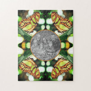 Puzzle Papillon vert Poser Cadre Créer Votre Propre Photo