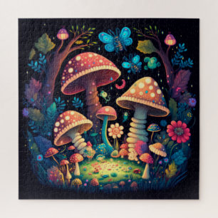 Puzzle Papillons aux champignons magiques
