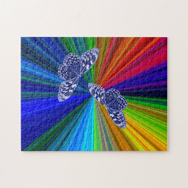 Puzzle Papillons aux couleurs arc-en-ciel (Horizontal)