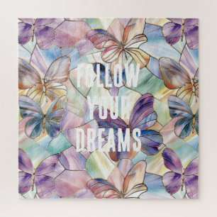 Puzzle Papillons bleu violet
