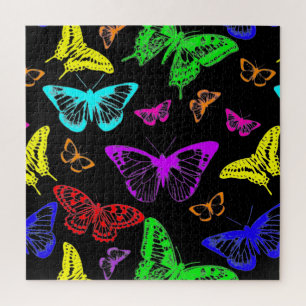 Puzzle Papillons de couleur arc-en-ciel volant
