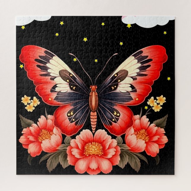 Puzzle Papillons et fleurs sont dans ce magnifique (Vertical)