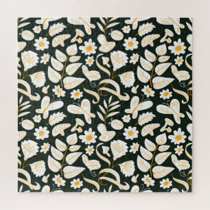 Puzzle Papillons & Fleurs : Motif d'été Doodle.
