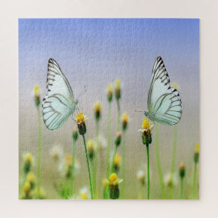 Puzzle Papillons printaniers en miroir