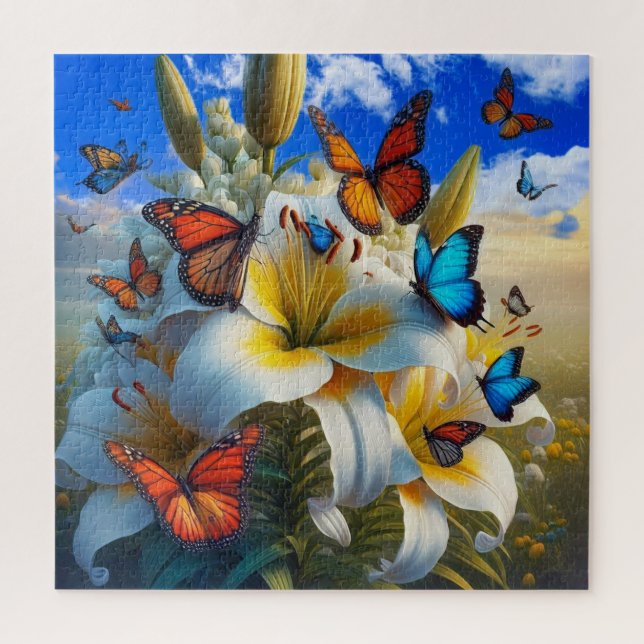 Puzzle Papillons vibrants, (Vertical)