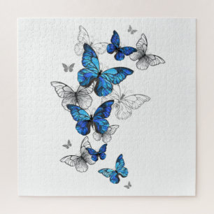 Puzzle Papillons volants bleus Morpho