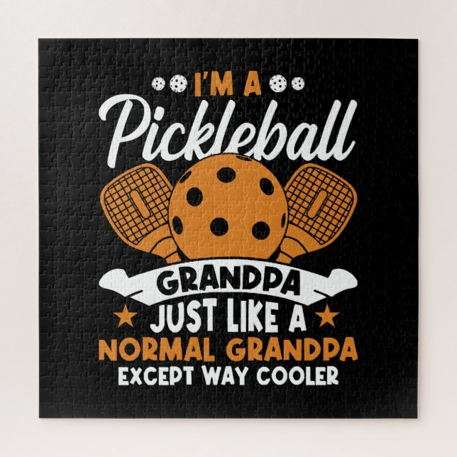 Puzzle Papy joueur de pickleball cool (Vertical)