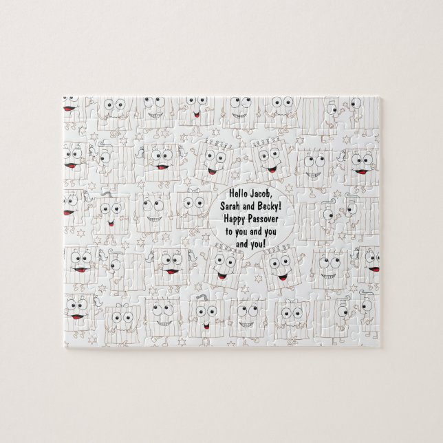 Puzzle Pâque amusant jeu de plaisanterie Matzah pour les  (Horizontal)