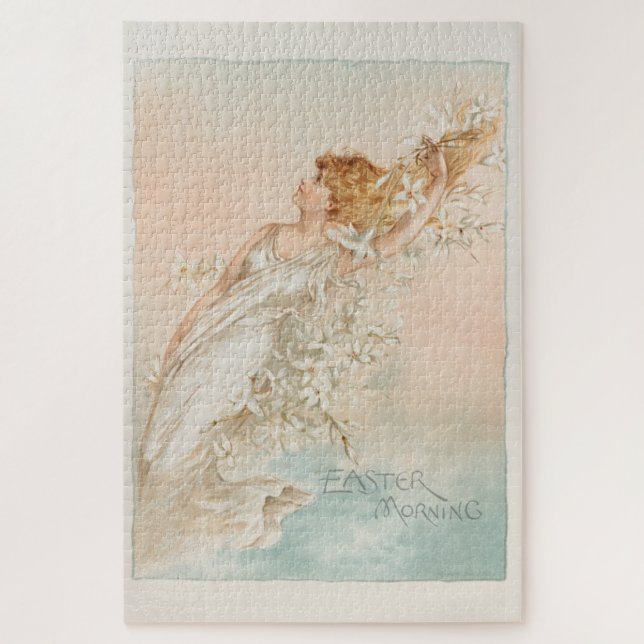 Puzzle "Pâques" - Impression vintage, L. Prang & Co. (Vertical)
