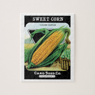 Puzzle Paquet de semences vintage Art Étiquette, Corn Jau