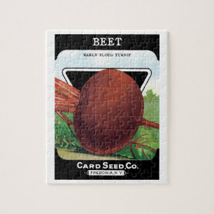 Puzzle Paquet de semences vintage Étiquette Art, Légumes 
