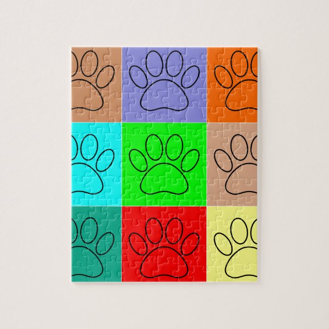 Puzzle Paquets De Chiots Mignons En Carré (Vertical)
