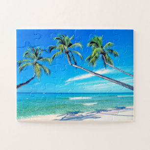 Puzzle Paradis de plage tropicale palmiers