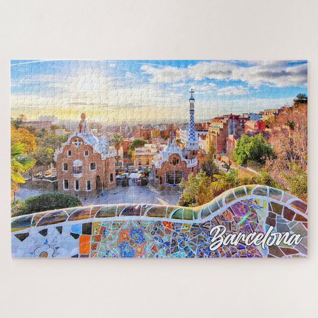 Puzzle Parc Guell, Barcelone, Espagne (Horizontal)