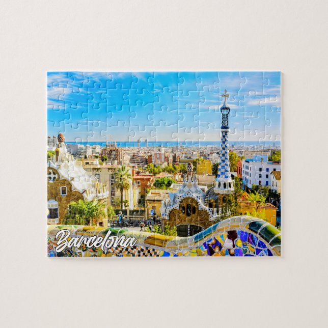 Puzzle Parc Güell, Barcelone, Espagne (Horizontal)