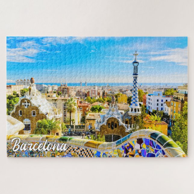 Puzzle Parc Guell, Barcelone, Espagne (Horizontal)