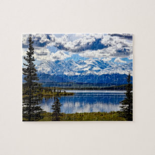Puzzle Parc national de Denali Alaska Ciel Nuages Montagn