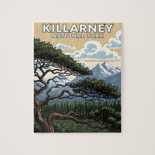 Puzzle parc national de Killarney voyage vintage (Vertical)